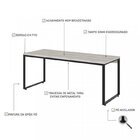 Kit Escritório 2 Peças Mesa Diretor Industrial 180cm E Estant