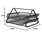 Kit Escritorio 4 Itens Organizaçao Porta Caneta Bandeja Dupla