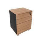 Kit Escritório 5 Peças Com 1 Escrivaninhas, 1 Gaveteiro, 1 Es