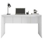 Kit Escritório Armário Alto Com Mesa Cubic Branco Caemmun