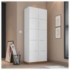 Kit Escritório Armário Alto Com Mesa Cubic Branco Caemmun