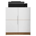 Kit Escritório Armário Baixo Gaveteiro Cubic Branco Caemmun