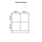 Kit Escritório Armário Com 2 Gaveteiros Cubic Cinza Caemmun