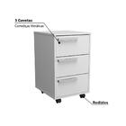 Kit Escritório B29 Com Mesa E Gaveteiro Branco