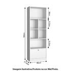 Kit Escritório Bali Com Mesa, Estante Livreiro E Gaveteiro