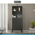 Kit Escritório Completo 4 Peças Mesa Estante Armário Pés Retr