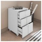 Kit Escritório Conjunto 6 Peças Branco Cubic Caemmun