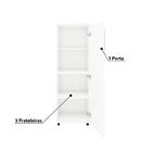 Kit Escritório Escrivaninha 1 Gaveta E Armário Branco