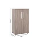 Kit Escritório Escrivaninha 2 Gavetas E Armário Marrom