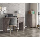 Kit Escritório Escrivaninha 2 Gavetas E Armário Marrom