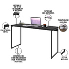 Kit Escritório Estante Areta 3 Prateleiras Com Mesa Industria