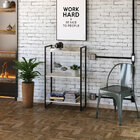 Kit Escritório Estante Areta 3 Prateleiras Com Mesa Industria