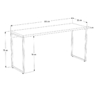 Kit Escritório Estante Areta 3 Prateleiras Com Mesa Industria