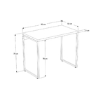 Kit Escritório Estante Areta 3 Prateleiras Mesa Industrial As