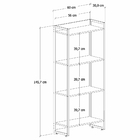 Kit Escritório Estante Areta 4 Prateleiras Com Mesa Industria