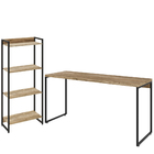 Kit Escritório Estante Areta 4 Prateleiras Mesa Industrial As