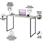 Kit Escritório Estante Areta 5 Prateleiras Com Mesa Industria