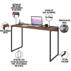 Kit Escritório Estante Areta 5 Prateleiras Com Mesa Industria