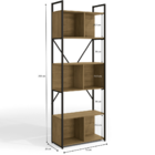 Kit Escritório Industrial: Estante 2m De 6 Nichos E Mesa Secr