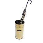 Kit Escritório Lixeira Aro E Porta Guarda Chuvas Dourado Inox