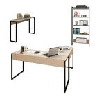 Kit Escritório Mesa Em L Estante E Aparador Carvalho Bruma