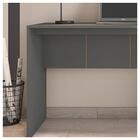 Kit Escritório Mesas E Armário Alto Cubic Cinza Caemmun