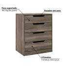 Kit Escritório Modulado Doce Vida Com 2 Mesas - Castanhos