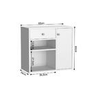 Kit Escritório Ravena Com Mesa E Balcão Com 1 Porta Branco