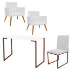 Kit Escritório Stan 2 Poltronas Capitonê Com Cadeira E Mesa I