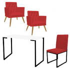 Kit Escritório Stan 2 Poltronas Maria Com Cadeira E Mesa Indu