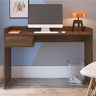 Kit Escrivaninha Com 1 Gaveta E Painel Extensível Para Tv Até