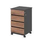 Kit Escrivaninha Com Gaveteiro Dinamarca Noce Preto