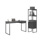 Kit Escrivaninha E Armario Nocer Preto Onix