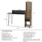 Kit Escrivaninha Hairpin Preta Com Cadeira De Escritório Eiff