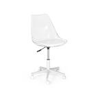 Kit Escrivaninha Hairpin Preta Com Cadeira De Escritório Leda