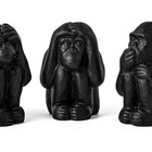 Kit Esculturas Macaco - 3 Pcs