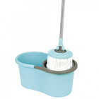 Kit Esfregão Mop Limpeza Prática Com 2 Baldes + 2 Esfregões +