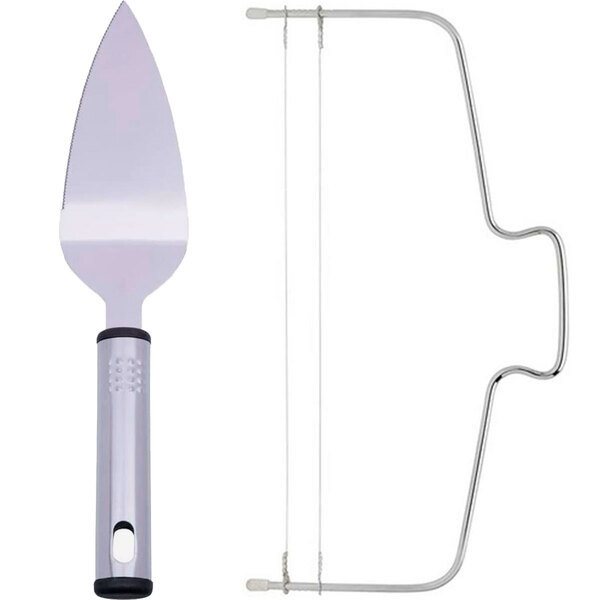 Kit Espátula Para Bolo Inox + Cortador Nivelador Confeiteiro