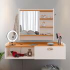 Kit Espelheira Prateleira Porta Itens Banheiro Rack Suspenso