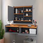 Kit Espelheira Prateleira Porta Itens Banheiro Rack Suspenso