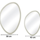 Kit Espelho Decorativo Orgânico Branco 58x70 E 43x58 Cm