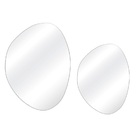 Kit Espelho Decorativo Orgânico Lapidado 52x38 E 66x52 Cm