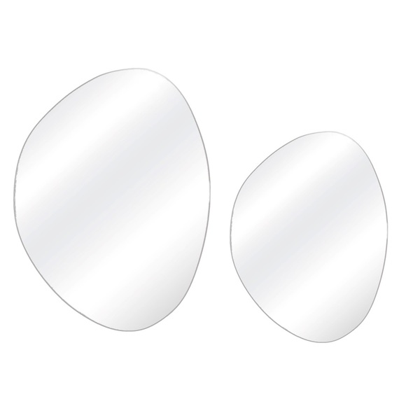 Kit Espelho Decorativo Orgânico Lapidado 52x38 E 66x52 Cm