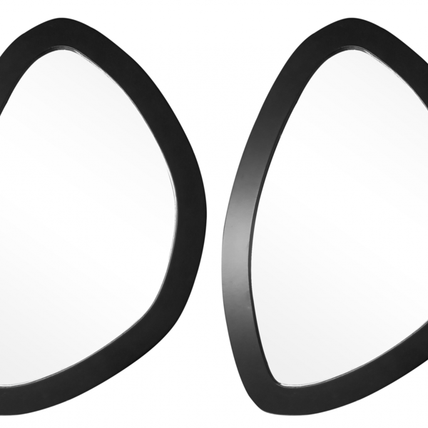 Kit Espelho Decorativo Orgânico Preto 29x44cm E 29x44cm Epp