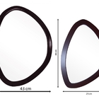 Kit Espelho Decorativo Orgânico Tabaco 29x44cm E 43x58cm Epm