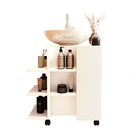 Kit Espelho Orgânico E Gabinete Para Banheiro Classic Branco