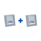 Kit Espelhos De Tomadas Duplo Chanf 2tom 10a 2 Interruptor Br