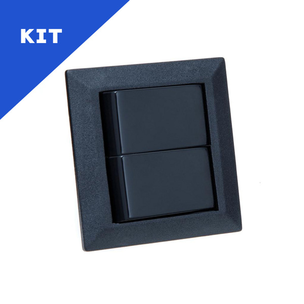 Kit Espelhos De Tomadas Duplo Chanfrado Com 2 Interruptores P