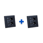 Kit Espelhos De Tomadas Duplo Chanfrado Com 2 Tomadas 10a Cin