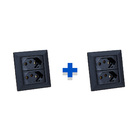 Kit Espelhos De Tomadas Duplo Chanfrado Com 2 Tomadas 20a Bra